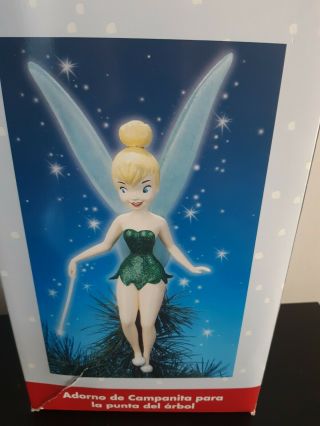 Disney Store Tink Tinkerbell Tree Topper Christmas Fairy Green Holiday Decor 2