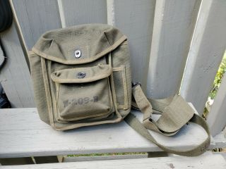 Wwii Canvas M - 209 - B Us Army Signal Corps Code Converter/cypher Carrying Bag