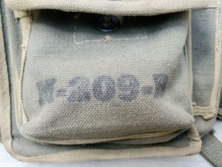 WWII CANVAS M - 209 - B US ARMY SIGNAL CORPS CODE CONVERTER/CYPHER CARRYING BAG 2