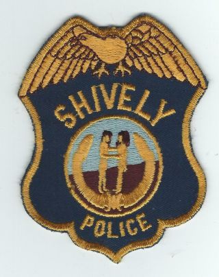 Vintage Shively,  Kentucky Police (cheese Cloth Back) Patch