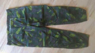 Finnish Army M91 Camouflage Combat Trousers.  Size Xl Long Euc