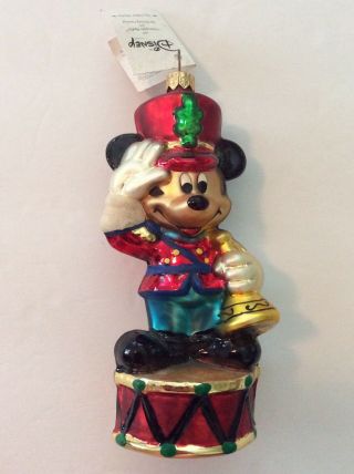 Disney 1997 Christopher Radko Toy Soldier Mickey Ornament
