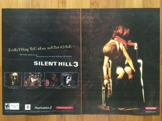 Silent Hill 3 Ps2 Playstation 2 2003 2 - Page Poster Ad Art Print Survival Horror
