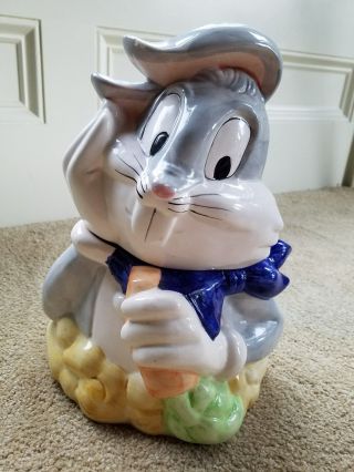 Bugs Bunny Cookie Jar Carrot Looney Tunes Ceramic Warner Bros Canister Vintage
