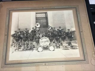 C.  1925 Holyoke Massachusetts City Band Large Photo 8x10 " In Art Deco Matting