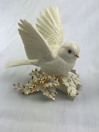 Lenox White With Gold Accents - Classic Chickadee - Porcelain Figurine 4”h