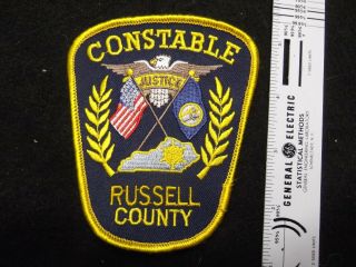 Kentucky Russell County Constable Police Patch Small Agency Rare Htf