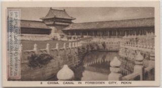 Canal In Forbidden City Peking - China 1920s Trade Ad Card Pc
