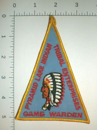 Nv Nevada Pyramid Lake Indian Tribe Game Warden Tribal Dnr Police Vintage Patch