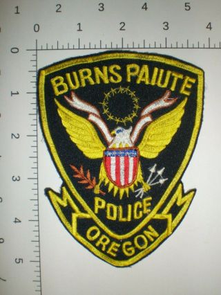 Or Oregon Burns Paiute Indian Tribe Reservation Tribal Police Vintage Patch