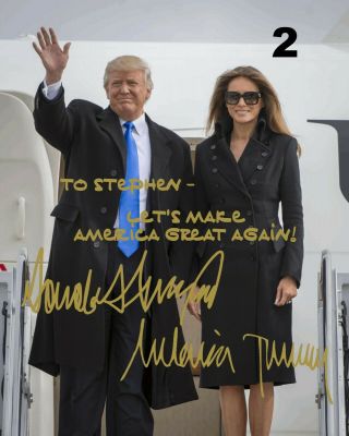 Customized President Donald & Melania Trump Signed 8x10 Photo - 2