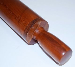 Artisanal LARGE CHERRY WOOD HEAVY GOURMET ROLLING PIN PERFECT 2