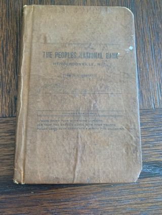 Antique Ephemera Pocket Ledger The People’s National Bank 1912 - 1915 North Dakota