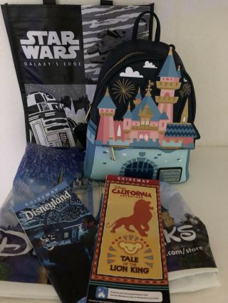 Disney Parks Disneyland Loungefly Sleeping Beauty Castle Mini Back Pack Nwt