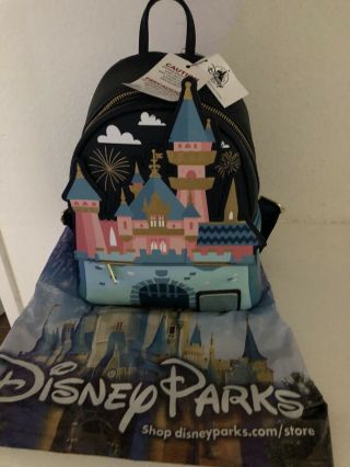 Disney Parks Disneyland Loungefly Sleeping Beauty Castle Mini Back Pack NWT 2