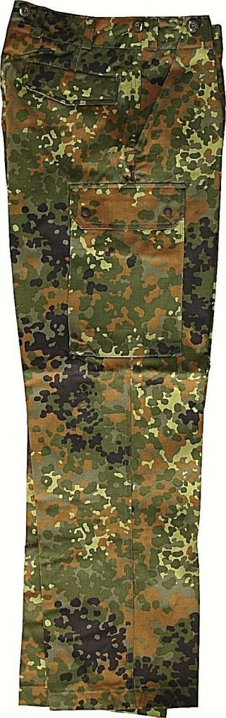 German Flecktarn Camo Field Pants - Military Surplus - Size: Gr.  8 (med.  /reg - 34 " W)
