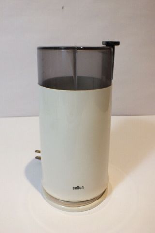 Braun Ksm2 Aromatic Coffee Grinder Nut Mill White Clear Great Mod Design