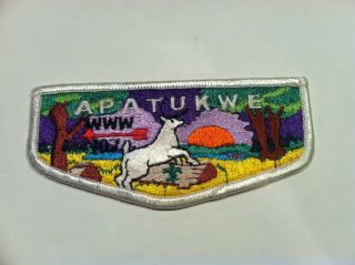 Boy Scout Order Of The Arrow Apatukwe Lodge 107 Flap Patch Thick Deer S - 8?
