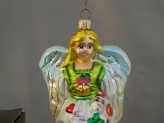 Christopher Radko " For Always Angel " Ornament With Box And Tag