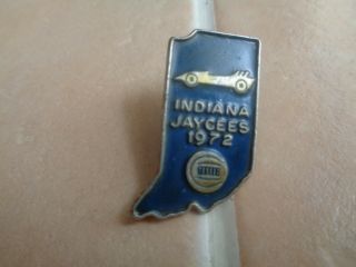 Vintage Indiana Jaycees 1972 Outline With Race Car And Basketball