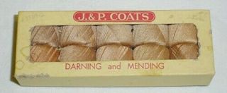 Vintage J & P Coats Darning & Mending Cotton Thread 10 Spools 25 Yards A227 - N