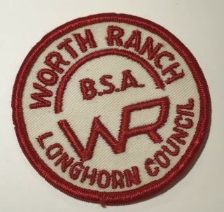 Worth Ranch Longhorn Council Camp Patch Texas Red Re Bc1