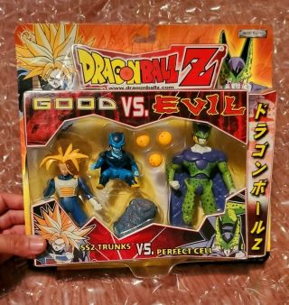 Dragon Ball Z Good Vs Evil Ss2 Trunks & Perfect Cell Action Figure Jakks Irwin