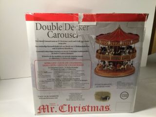 Vintage 2003 Double Decker Musical Carousel - Mr.  Christmas Classic 2