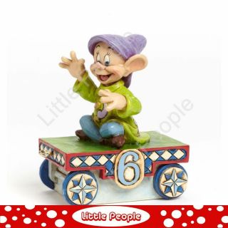 Jim Shore Birthday Train Dopey - Number Six Figurine Disney Traditions Retired