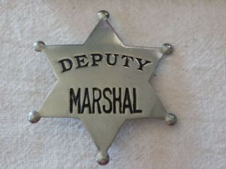 VGC OBSOLETE - VINTAGE DEPUTY MARSHAL BADGE Police Sheriff Not a re - pop 2