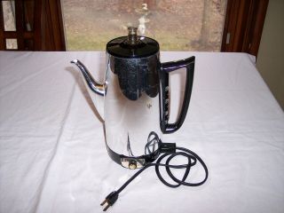 Vintage Ge General Electric Immersible 9 Cup Percolator Coffee Pot Model P 15