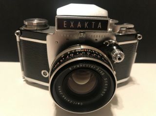 Vintage Exakta Vx Iia Ihagee Dresden Camera W/ Carl Zeiss Jena Lens 50mm