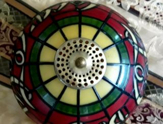 Vintage Coca - Cola Stained Glass Tiffany Style Plastic Lamp Shade 10 Inches high. 3