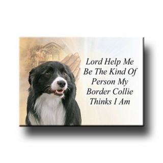 Border Collie Lord Help Me Be Fridge Magnet Gift Dog No 1