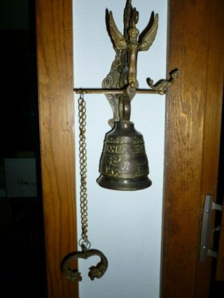 Vintage Brass Bell " Vocem - Meam - A - Ovime - Tangit "