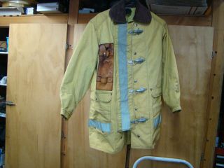 Vintage Body Guard Fireman Turnout Jacket Size L 36/38 By Survival