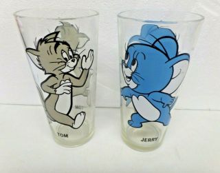 Vintage 1975 Tom And Jerry Pepsi Collector Series Drinking Glasses Mgm