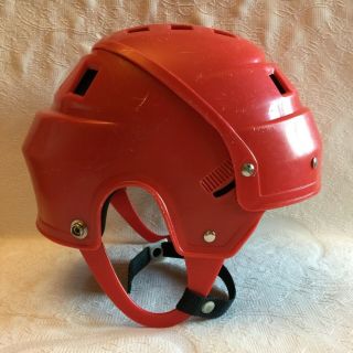 Vintage Swedish Red 51 - 246 SR Ice Hockey Jofa Helmet Senior 3
