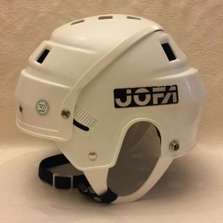 Vintage Swedish White 51 - 246 Sr 54 - 60 Ice Hockey Jofa Helmet Senior 360g