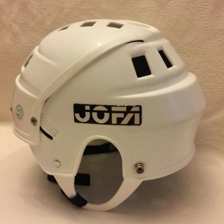 Vintage Swedish White 51 - 246 SR 54 - 60 Ice Hockey Jofa Helmet Senior 360g 2