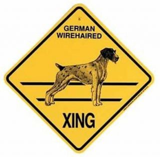 German Wirehaired Pointer Xing Sign Dog Crossing