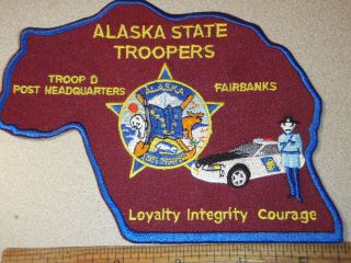 Alaska State Police Troop D Post Headquarters Fairbanks Alaska Trooper Patch