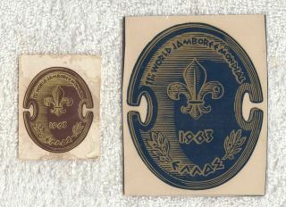 H918 11th World Scout Jamboree 1963 - Decal And Card