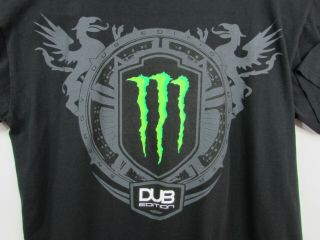 Monster Energy Drinks Graphic T Shirt DUB Edition Size XL Black Tee EUC 2