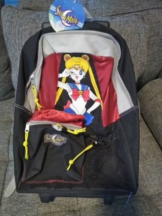 Vintage 2001 Rare Sailor Moon Backpack With Wheels Cosplay Anime With Tags
