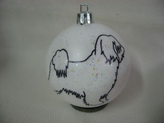 Hand Painted Tibetan Terrier Unbreakable Christmas Ornament
