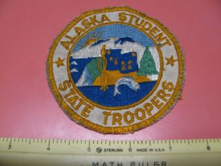 Older Alaska Student State Troopers Patch / Hard To Find