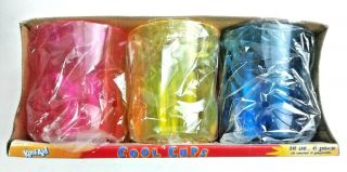 Set Of (6) Vintage Plastic Colored KOOL - AID Cups Six 12 0z Cups 2