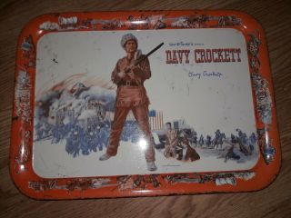 Vntg Walt Disney Productions Davy Crockett At The Alamo Tin Tray Very Rare