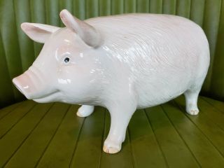 Vintage Otagiri Piggy Bank Hand Painted Ceramic Exc Cond With Stopper